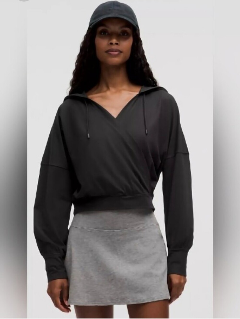 Lululemon Soft Jersey Relaxed Wrap-Front Hoodie Sz Large Women's